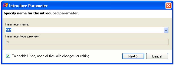 Introduce Parameter